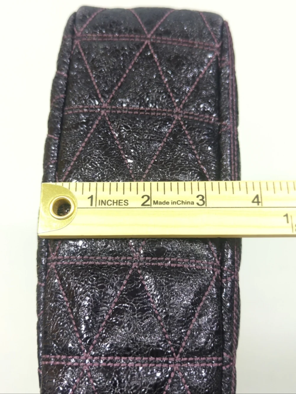 Michael Kors Sloan Dark Purple Shimmery Quilted Bag